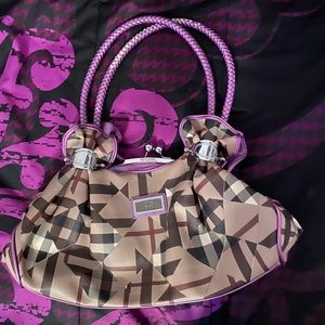 Purple Burberry shoulder bag